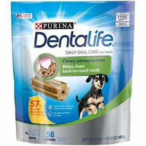 Purina DentaLife תוצרת ארה&quot;ב מתקנים לעיסות שיניים לכלבים מגזע צעצוע, 58 פינוקים